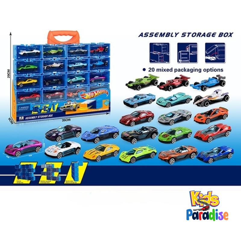Hot Wheel Pack of 20 Dinkey Diecast Cars Set 5520-1A For Kids Random Design