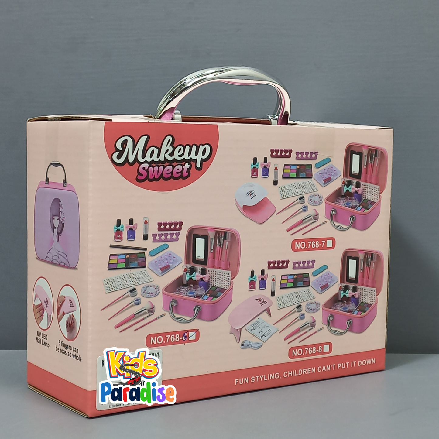 Sweet Make up Kids Makeup Kit for Girl, 22 Pcs Washable Makeup & Nail Art Toy 768-5