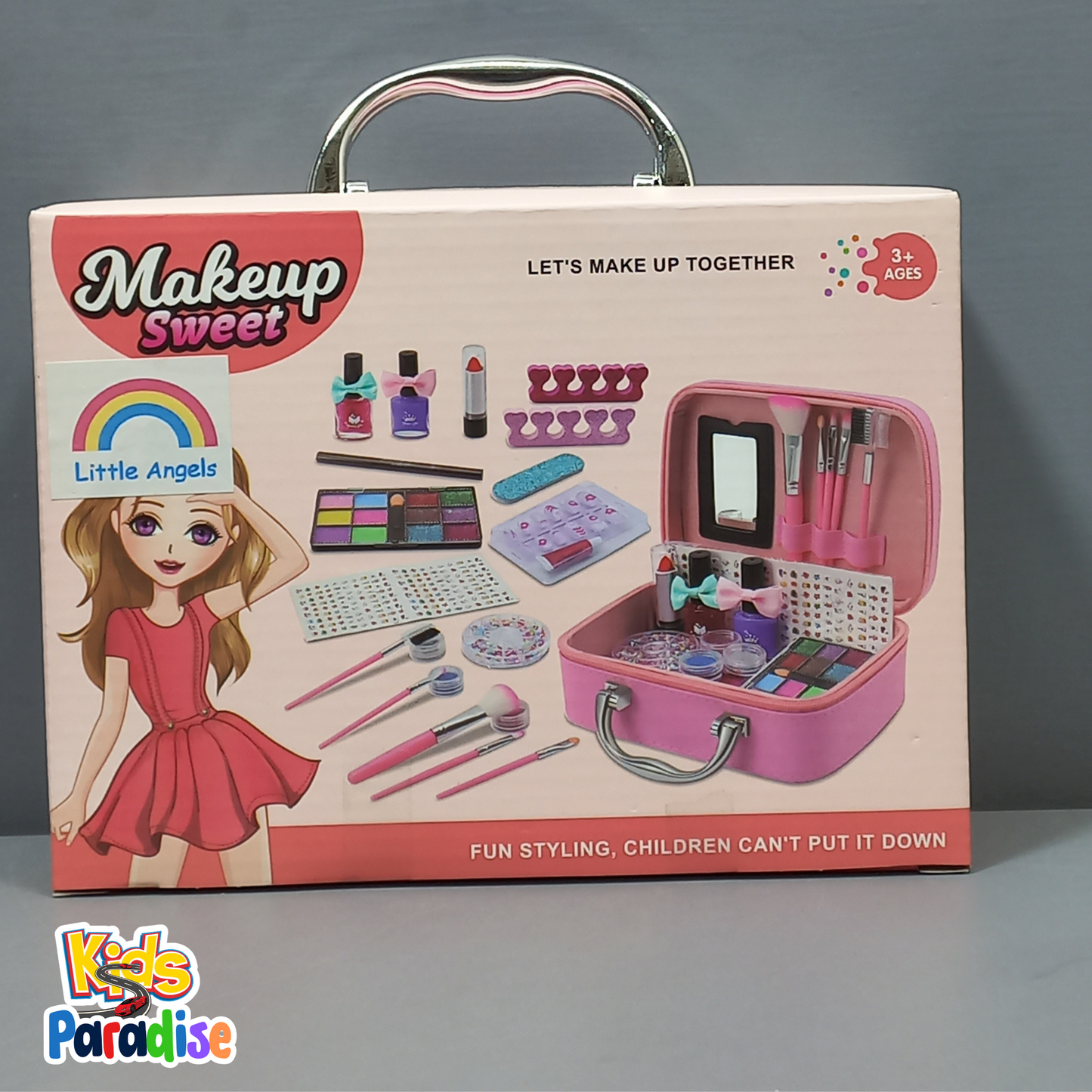 Sweet Make up Kids Makeup Kit for Girl, 22 Pcs Washable Makeup & Nail Art Toy 768-5
