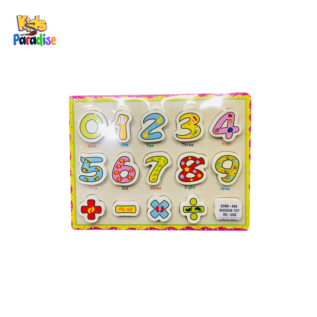 XDBB-868 Wooden Number & Math Symbol Puzzle