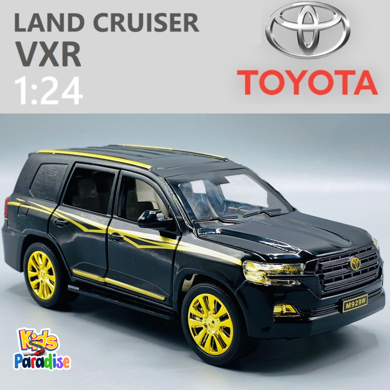 1:24 Toyota Land Cruiser VXR V8 Black and gold Die Cast Model Car M-926-W