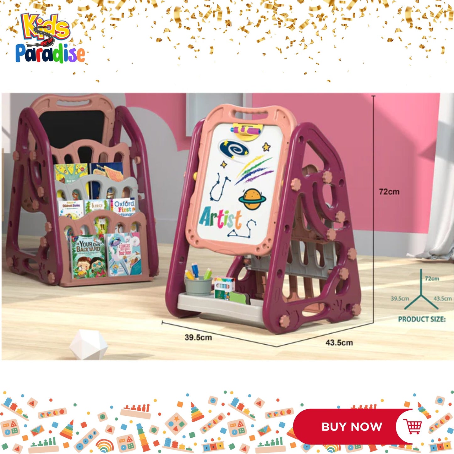 Magnetic Drawing Board for Artists with White Surface