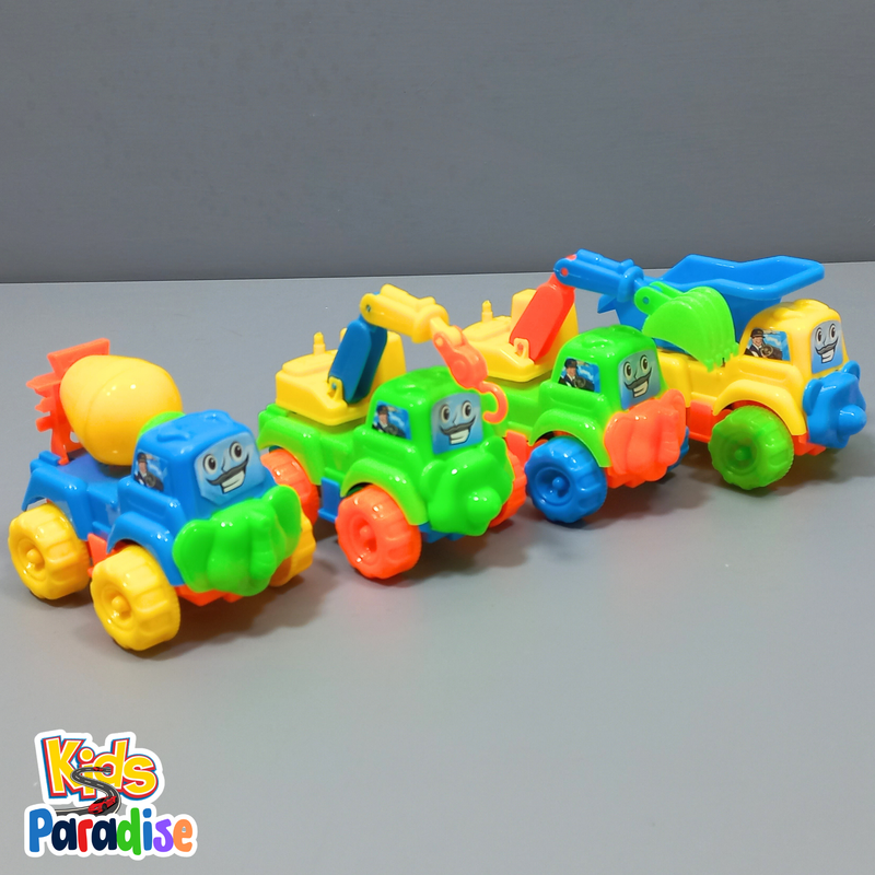 Street King Faster Road Construction 4 Pcs Truck Set