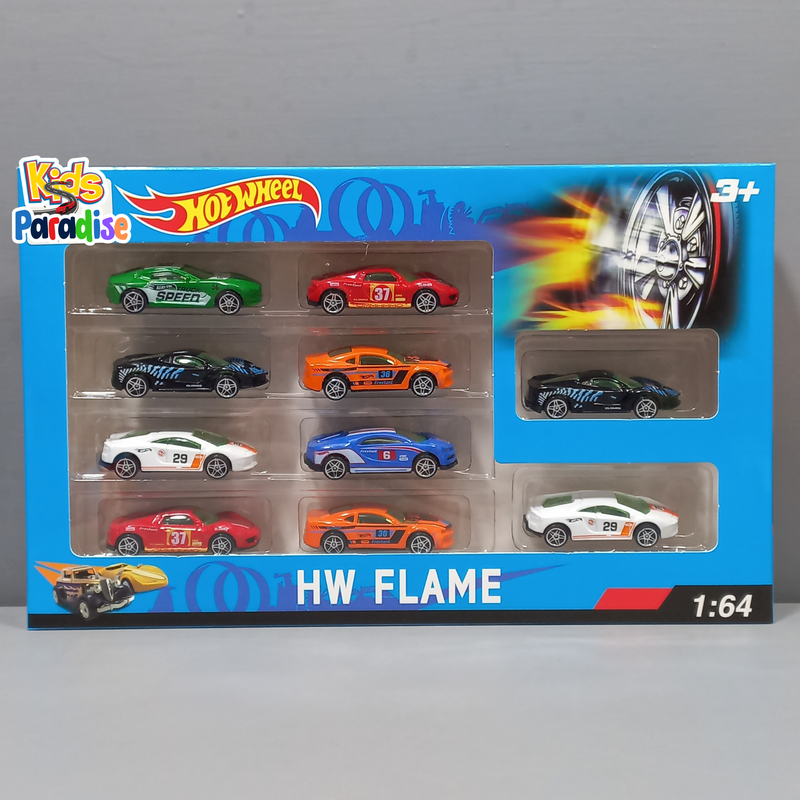 1:64 Scale Hot Wheels Dinky Sports Cars Set of 10 Pcs