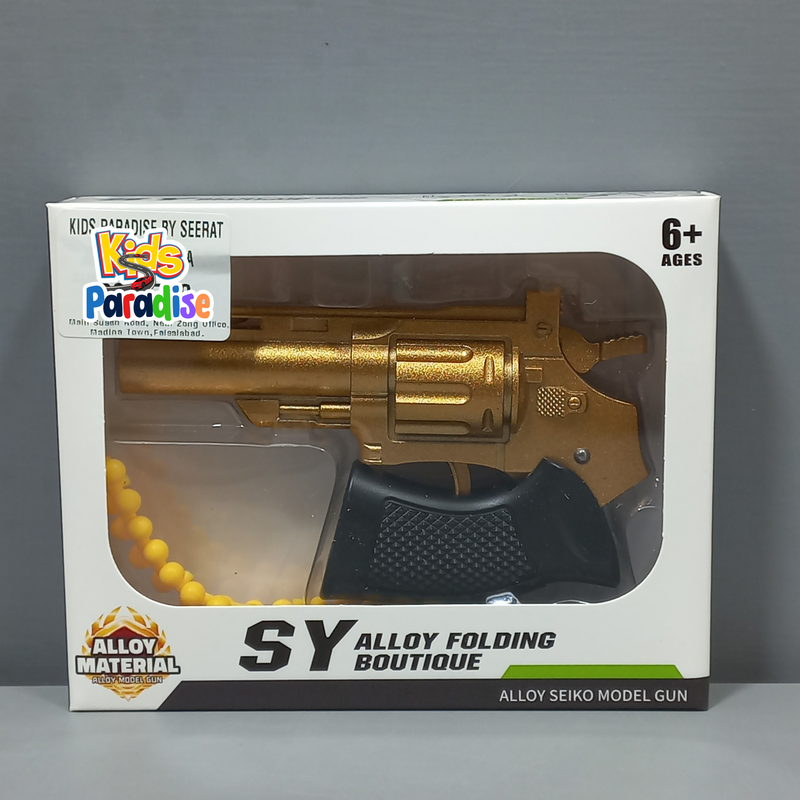 Metal Alloy Folding Gun Toy Model Bullet Shelling Folding Gun Toy Small Size