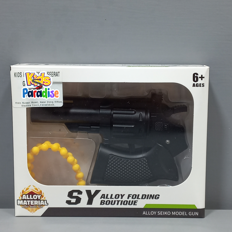 Metal Alloy Folding Gun Toy Model Bullet Shelling Folding Gun Toy Small Size