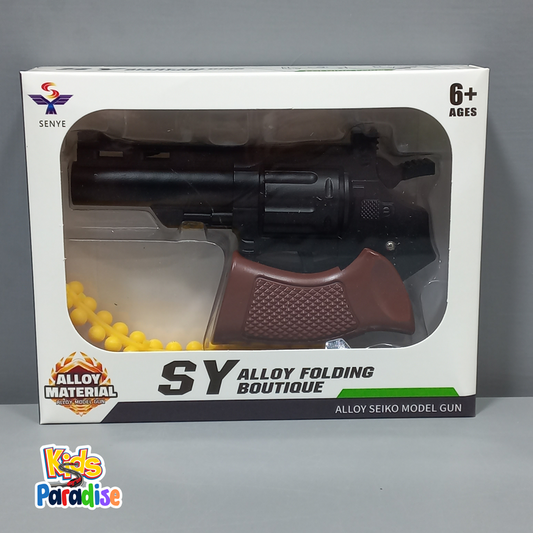 Metal Alloy Folding Gun Toy Model Bullet Shelling Folding Gun Toy Small Size