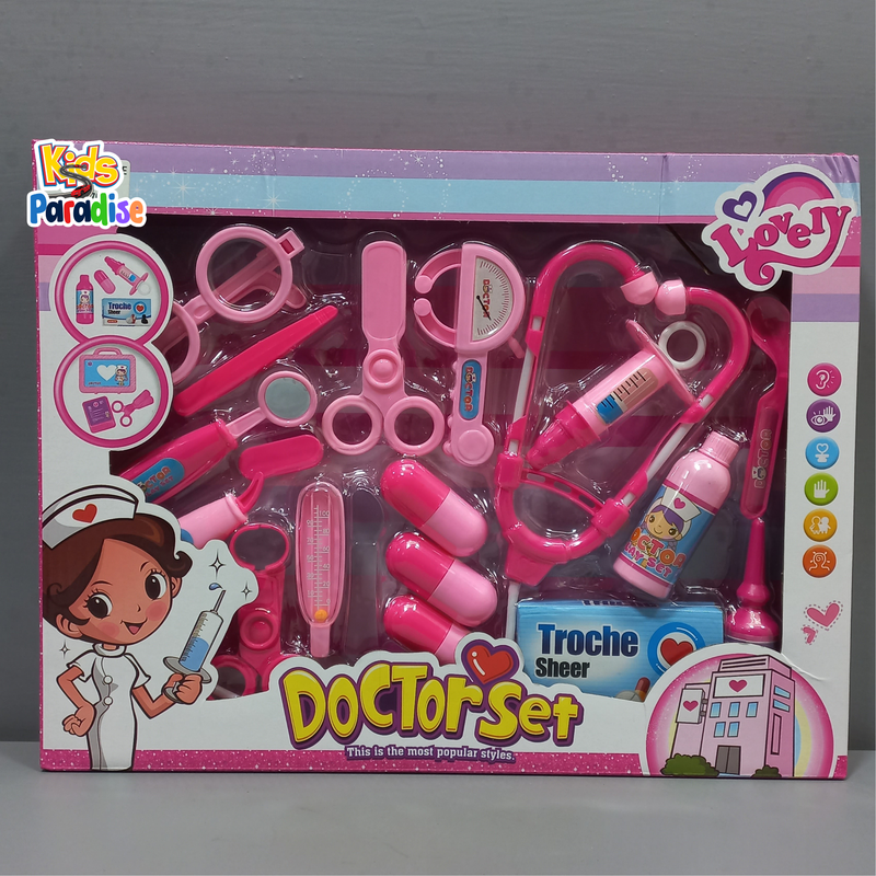 Kids Doctor Set Medical Playset for Pretend Nurse Role-Play with Light and Sound Effects