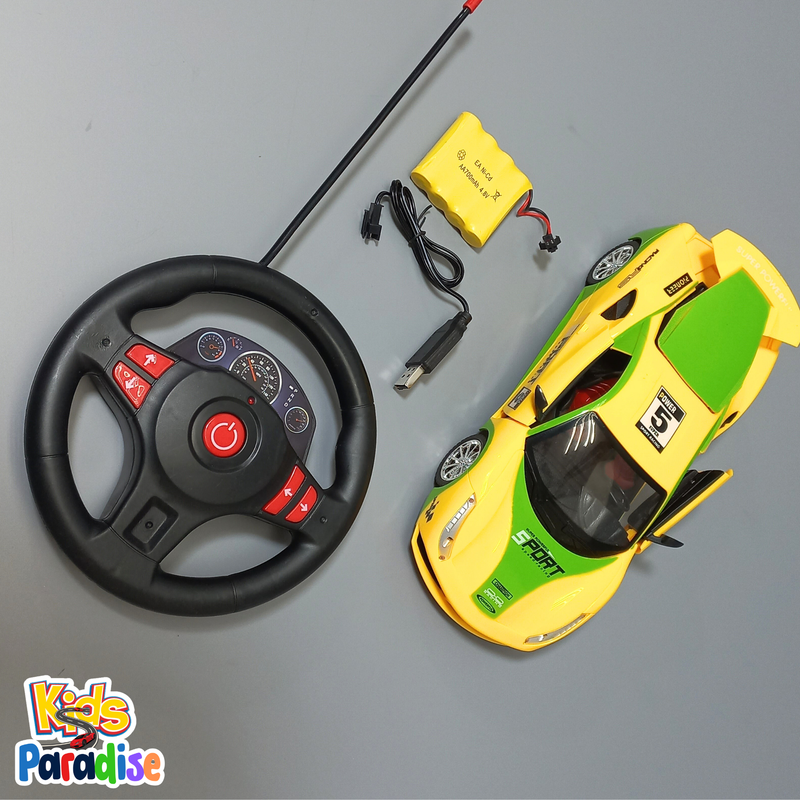 1:16 Scale Speed Racer Steering Wheel Remote Control Open Doors Car