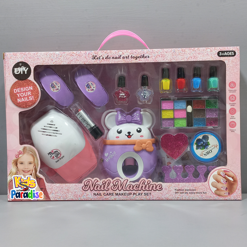 Nail Machine Nail Care Make Up Play Set for Girls