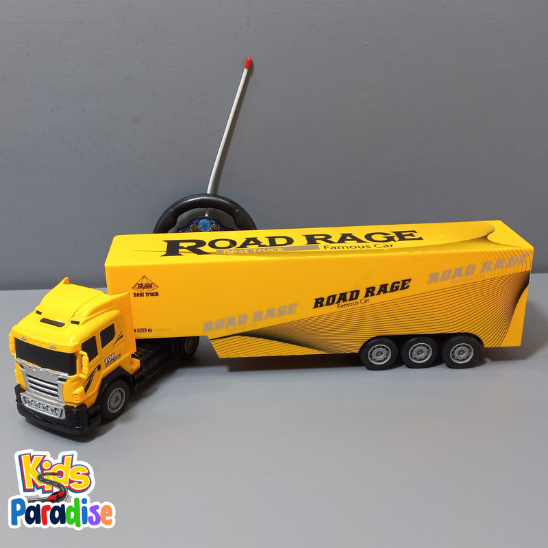 1:32 Scale RC Remote Control Truck Container Carrier Transport Logistic Truck - 21 Inches Long 12 Wheels Over Sized Cargo Truck Toy