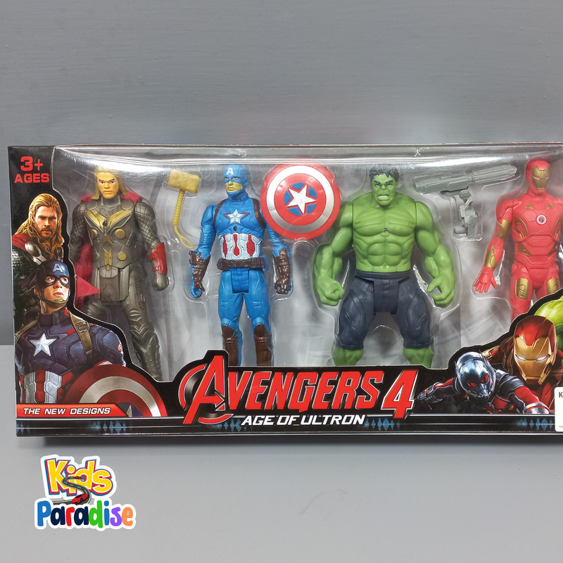 Avengers Set of 4 Super Power Heroes - Action Figures Toy for Kids (Avengers 4)
