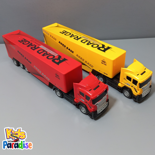 1:32 Scale RC Remote Control Truck Container Carrier Transport Logistic Truck - 21 Inches Long 12 Wheels Over Sized Cargo Truck Toy