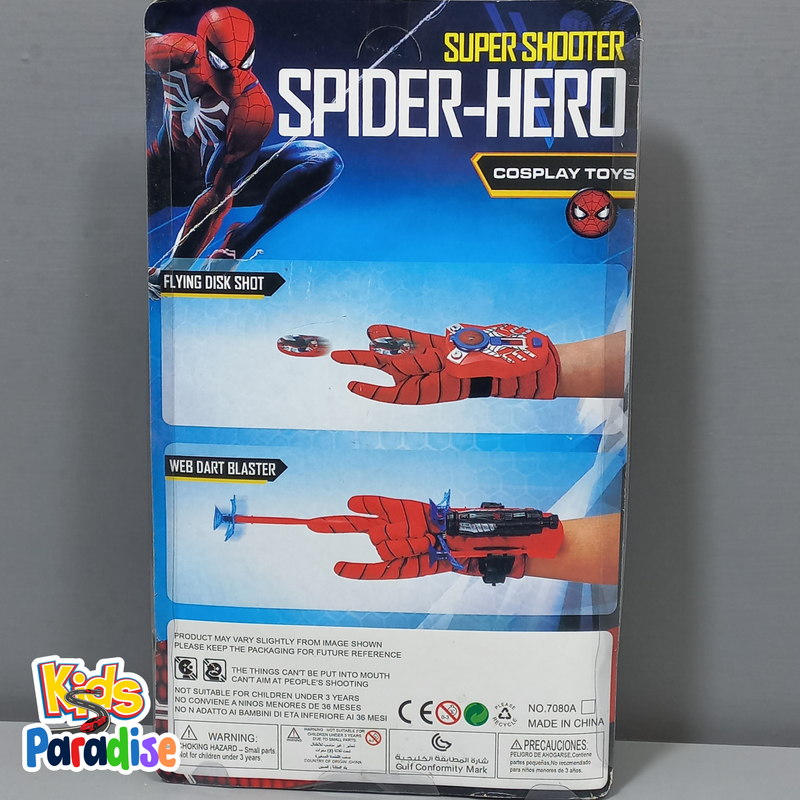 Spiderman Shooter Toys Plastic Cosplay Glove Launcher Set With Funny Toys for kids