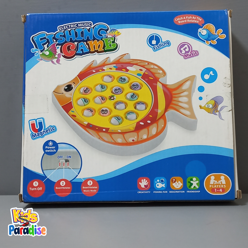 Funny Fishing Board Game Toy for Kids with Music & Sound 15 Fish Pcs