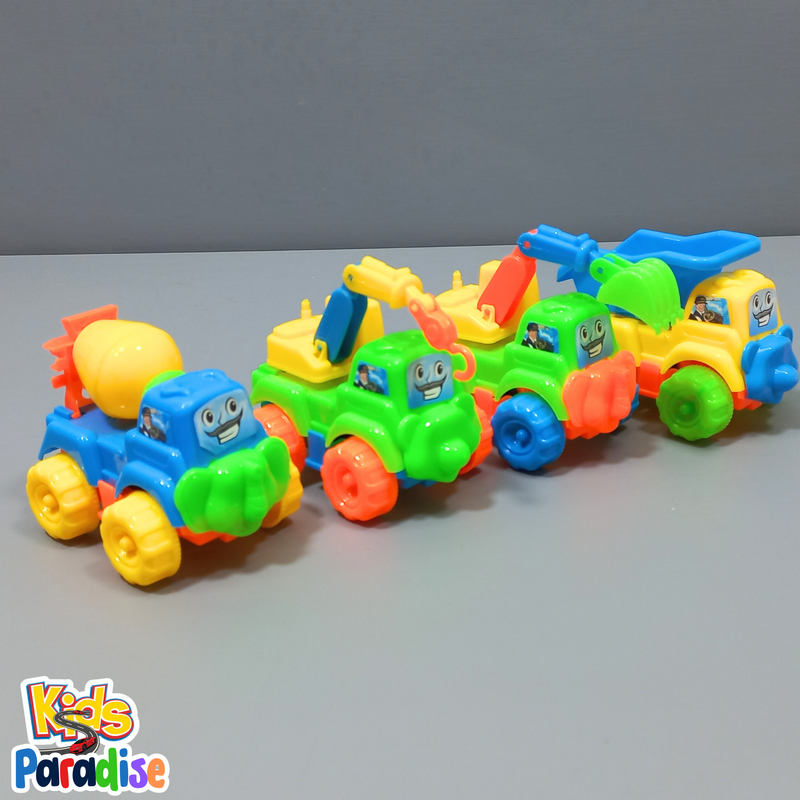 Street King Faster Road Construction 4 Pcs Truck Set