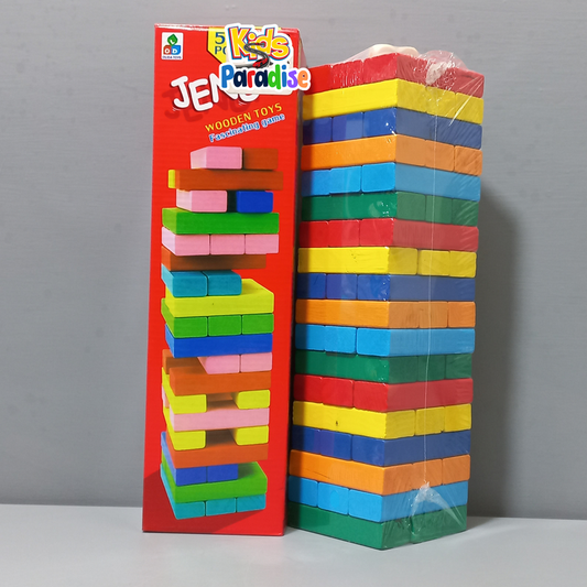 Jenga Wooden Toy Stacking Game Small for Kids & Adults 54 pcs