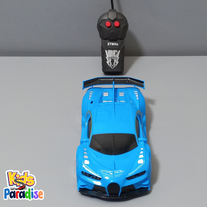 1:20 Scale Blue Bugatti Chiron Remote Control Racing Model Car With Lights
