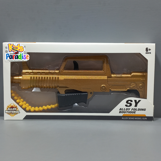 Metal Alloy Folding Gun Toy Model Bullet Shelling Folding Gun Toy