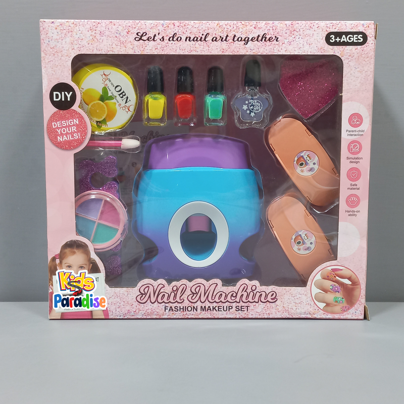 Nail Art Kit for Girls - Kids Polish Play Set with Nail Dryer, 2-in-1 Nail Pens, Fake Nails, DIY Sticker