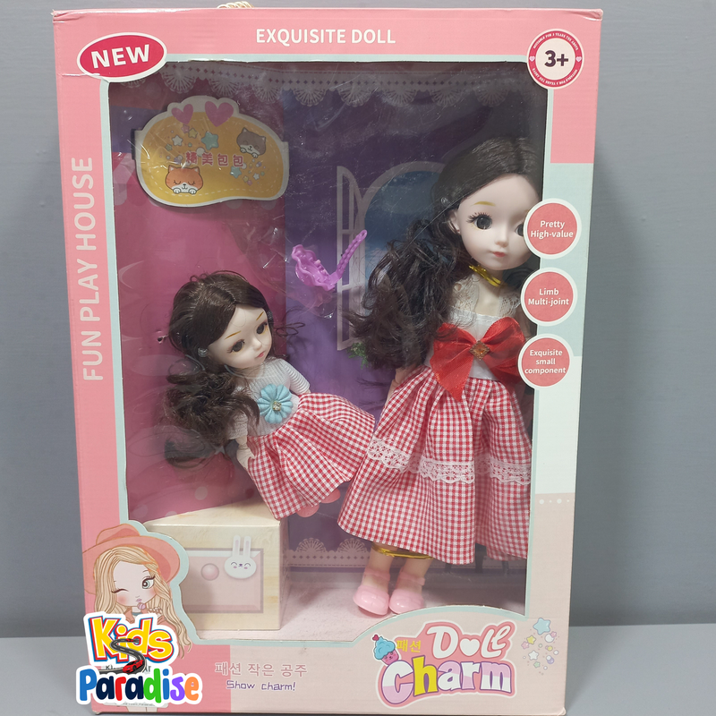 Beautiful Doll Charm Pair Doll Set for Girls With Accessories in Premium Quality