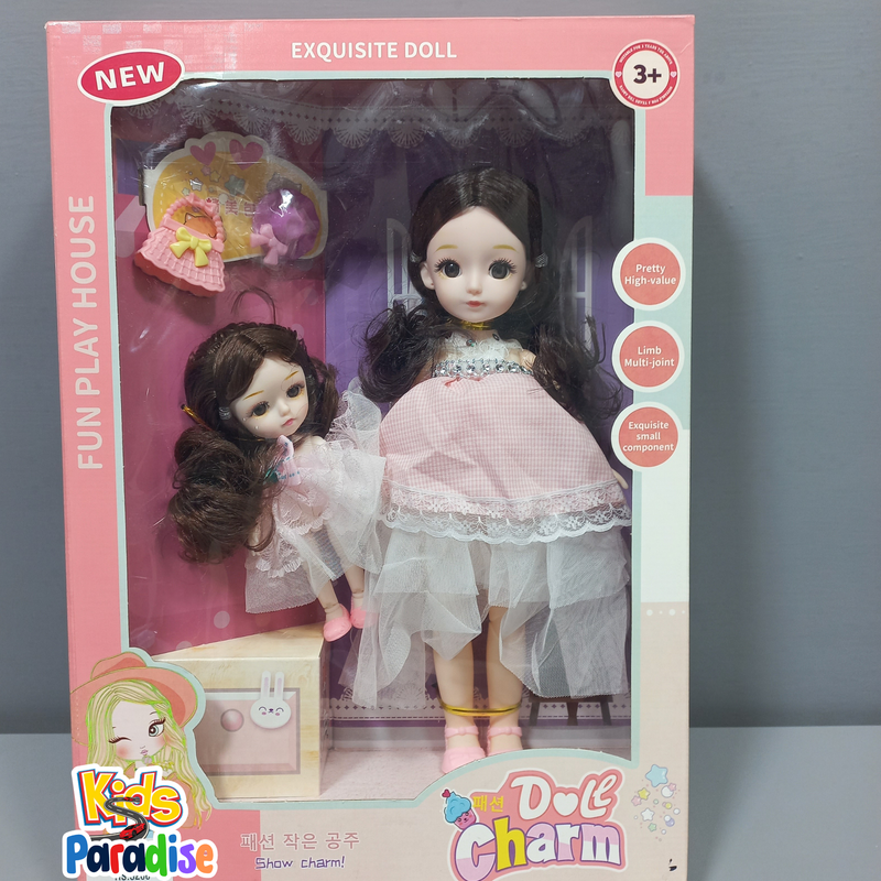Beautiful Doll Charm Pair Doll Set for Girls With Accessories in Premium Quality