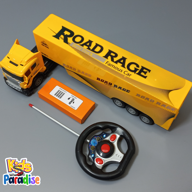 1:32 Scale RC Remote Control Truck Container Carrier Transport Logistic Truck - 21 Inches Long 12 Wheels Over Sized Cargo Truck Toy