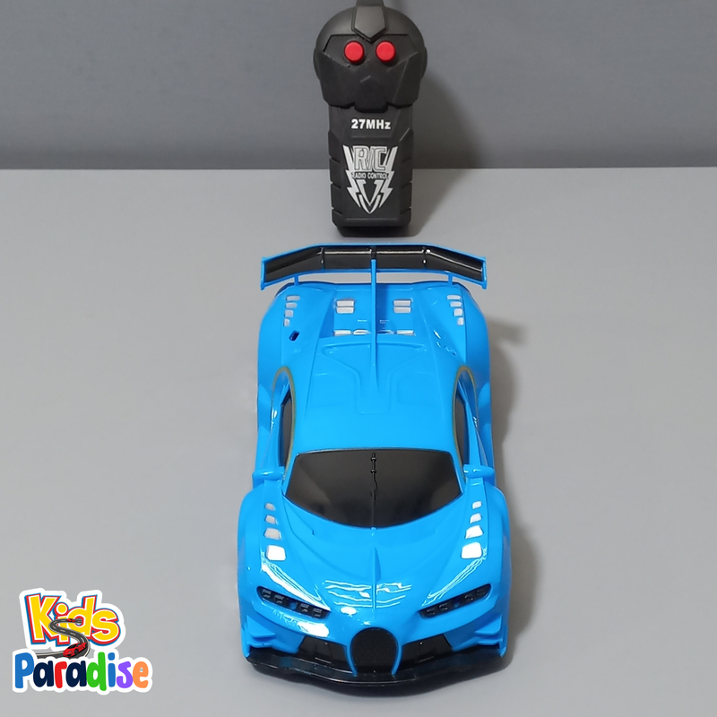 1:20 Scale Blue Bugatti Chiron Remote Control Racing Model Car With Lights