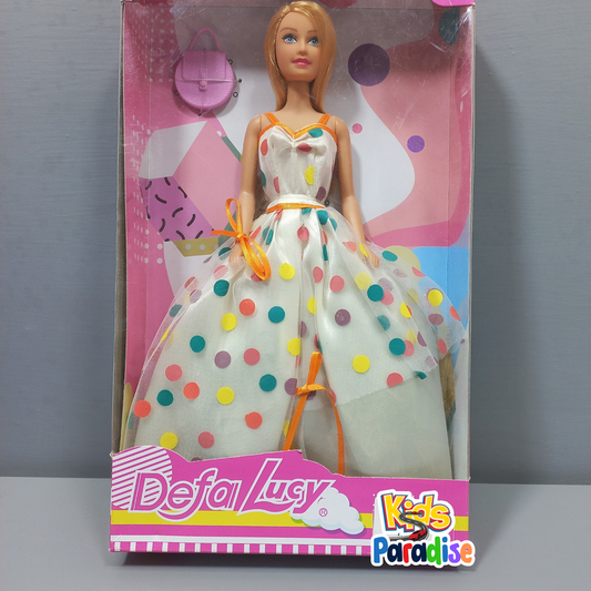 Defa Lucy Beautiful Princess Doll For Girls in White & Black