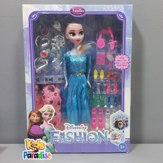 Fashion Beauty Braided Hair Doll Set for Girls Kids Dream House Movable Joints Accessories