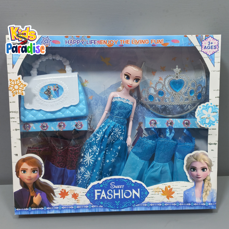 Ice & Snow Princess Doll Model Girl Barbie doll set toy birthday gift