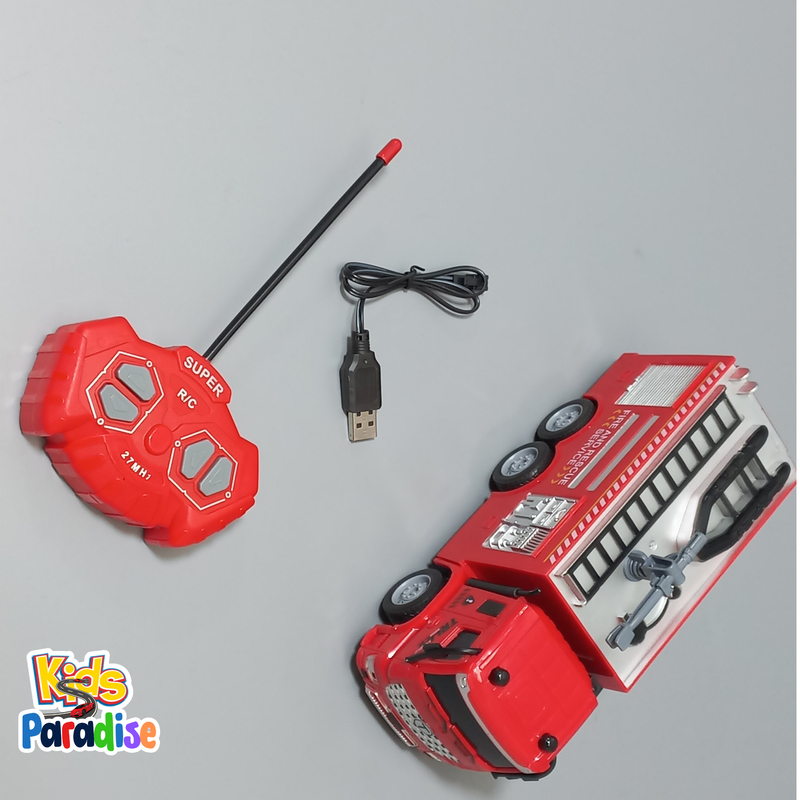 1:30 Scale Fire Truck Model Remote Control Simulation Car Toy