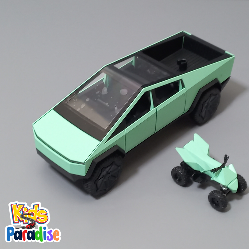 Tesla Cybertruck with Cyberquad 1:24 Scale Diecast Model Car