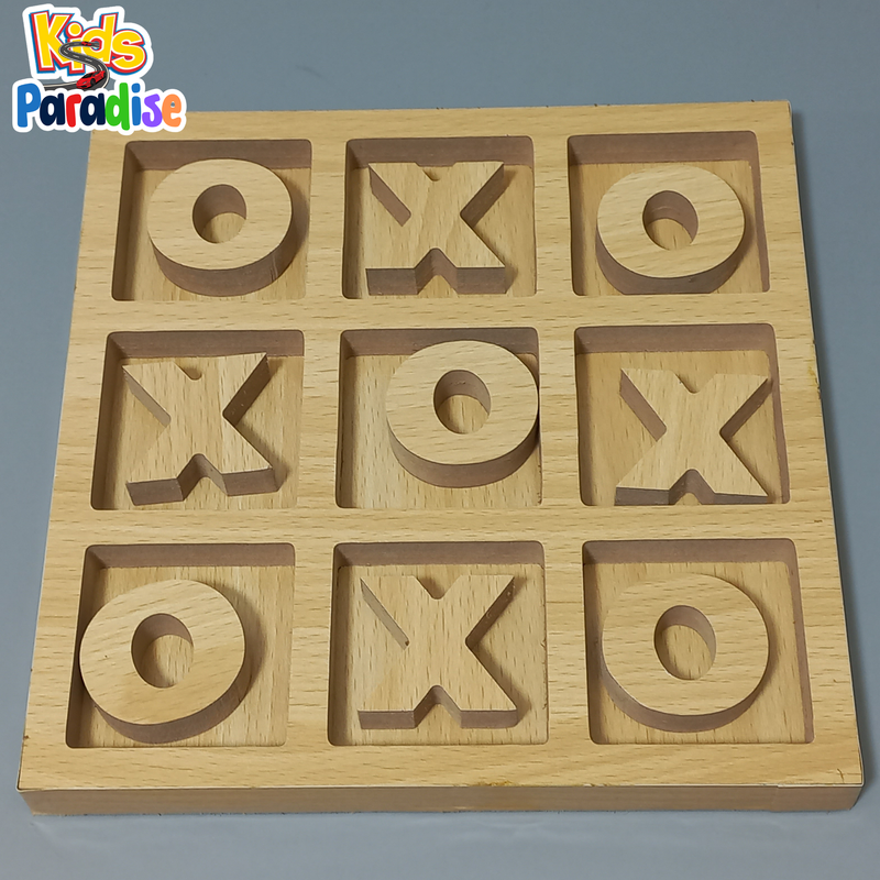 Tic Tac Toe Wooden Board Game Traditional Board Game