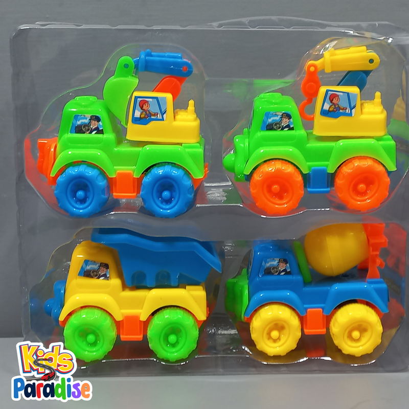 Street King Faster Road Construction 4 Pcs Truck Set