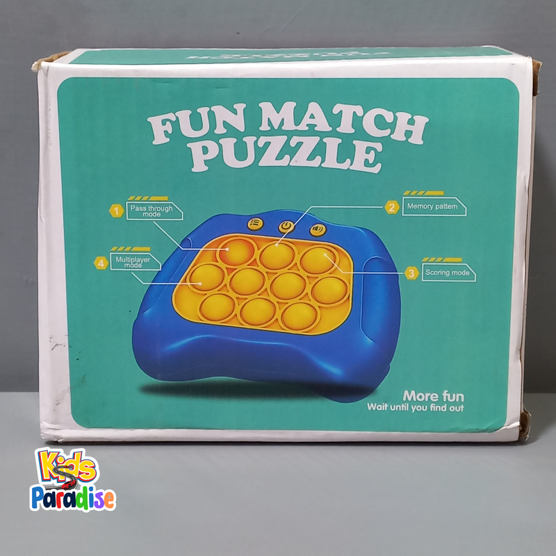 Fun Match Puzzle Pop Light-Up Game Addictive Entertainment for All Ages