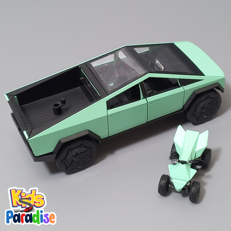 Tesla Cybertruck with Cyberquad 1:24 Scale Diecast Model Car