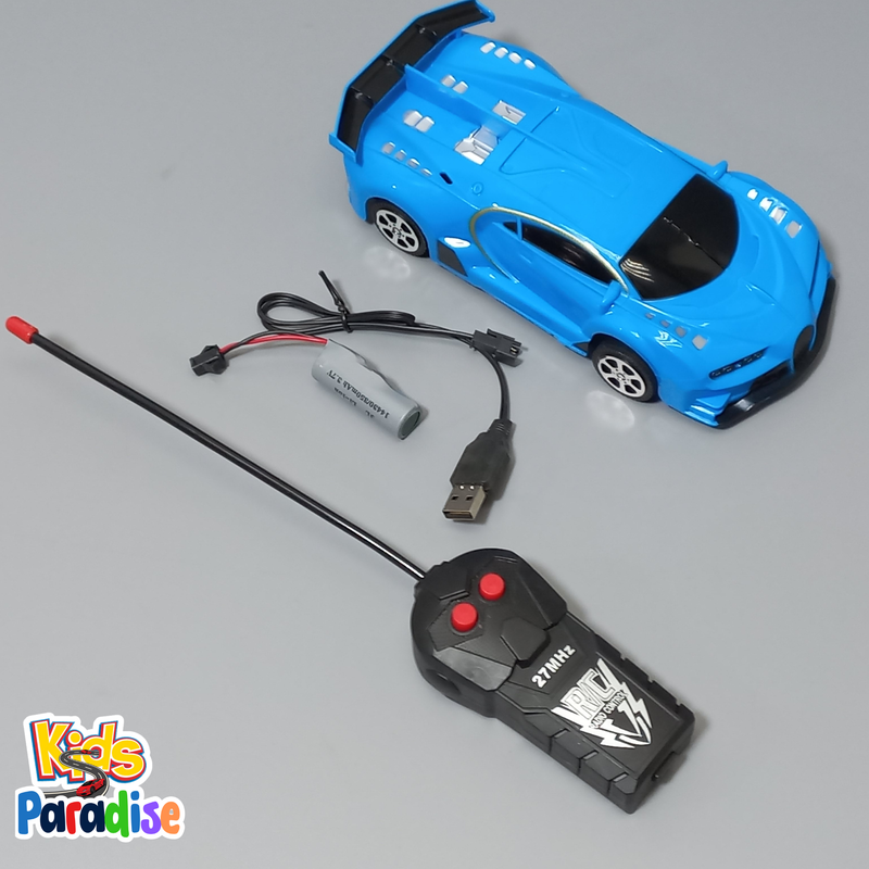 1:20 Scale Blue Bugatti Chiron Remote Control Racing Model Car With Lights