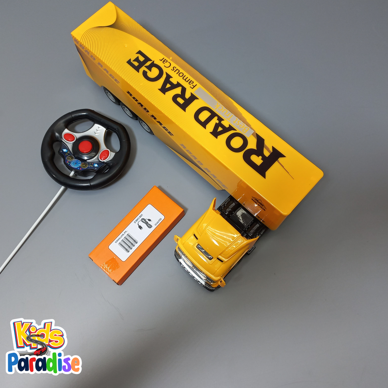 1:32 Scale RC Remote Control Truck Container Carrier Transport Logistic Truck - 21 Inches Long 12 Wheels Over Sized Cargo Truck Toy