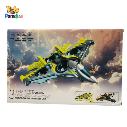 Tempest Falcon RC Foam Fighter Plane – 6-in-1 Gravity Sensing Drone, 360° Spins, Easy Takeoff & Landing
