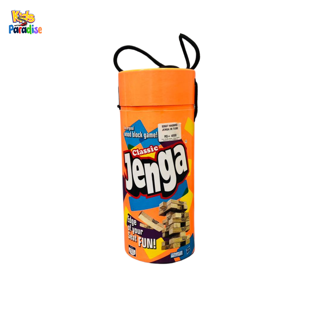 Classic Jenga Wooden Block Game in Portable Tube