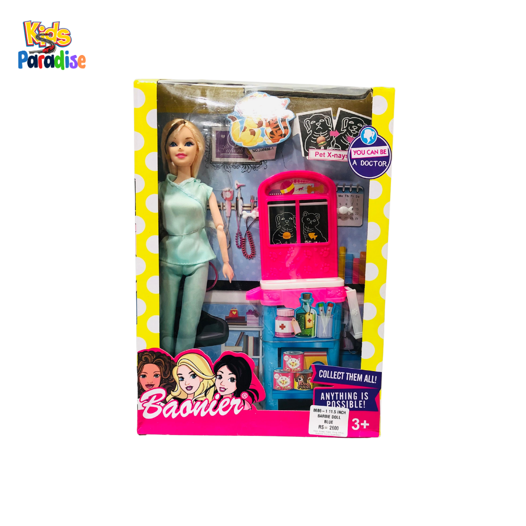 Baonier Pet Doctor Doll Set with Veterinary Clinic Accessories for Girls