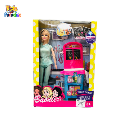 Baonier Pet Doctor Doll Set with Veterinary Clinic Accessories for Girls