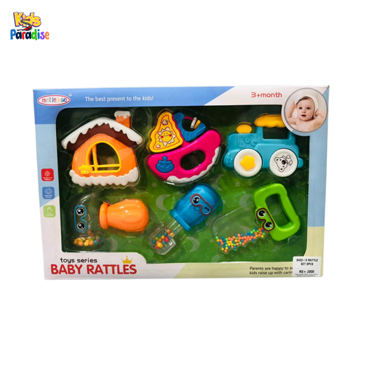 Mei Le Bao Sensory Baby Rattle Set (6-Piece Collection)
