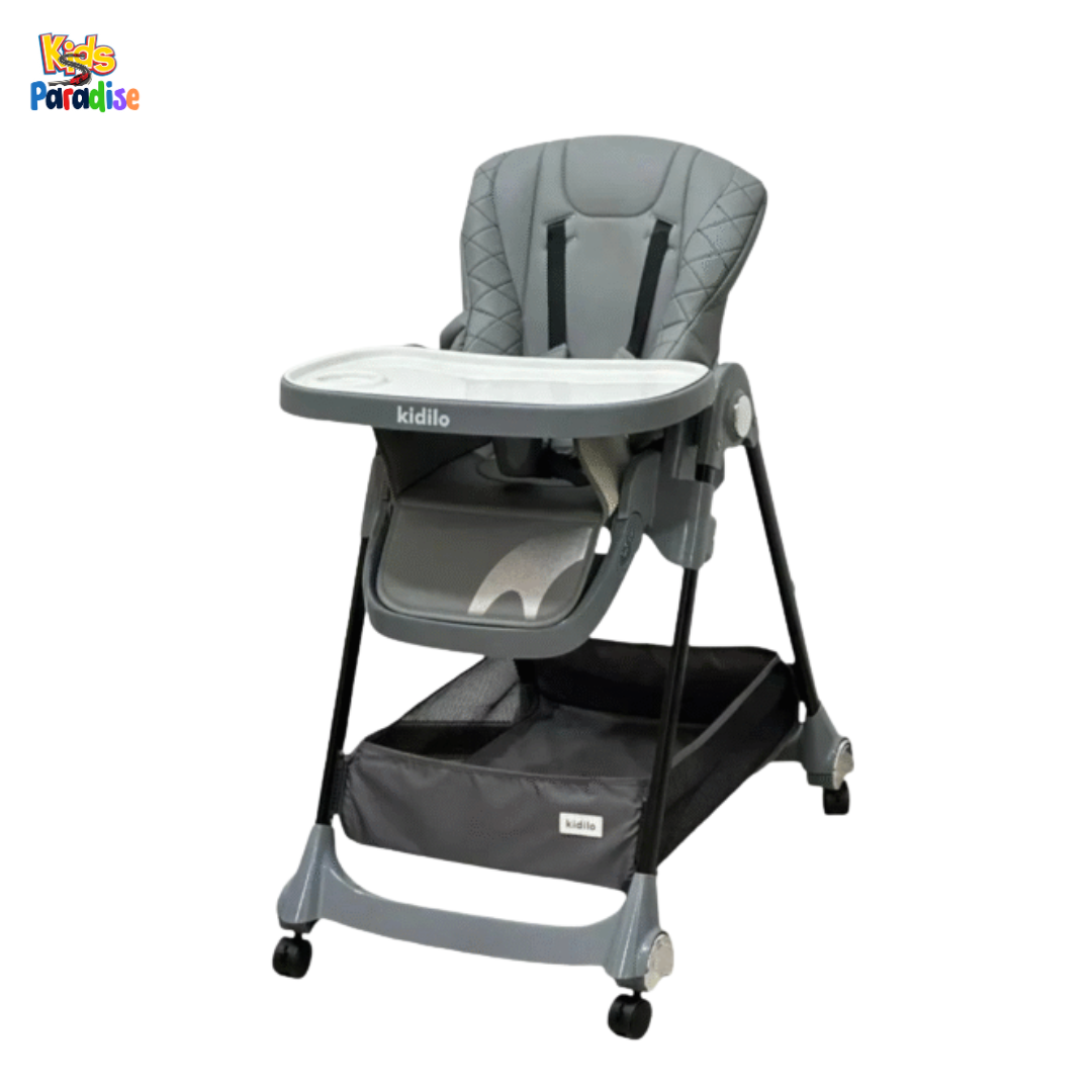 Kidilo Baby High Chair KT908 — 3-in-1 Multifunctional High Chair, Recliner &amp; Bed