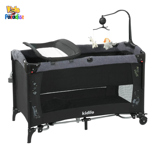 Kidilo Multifunctional Baby Bed & Play-Pen – Safe Crib, Playpen & Cradle for Infants