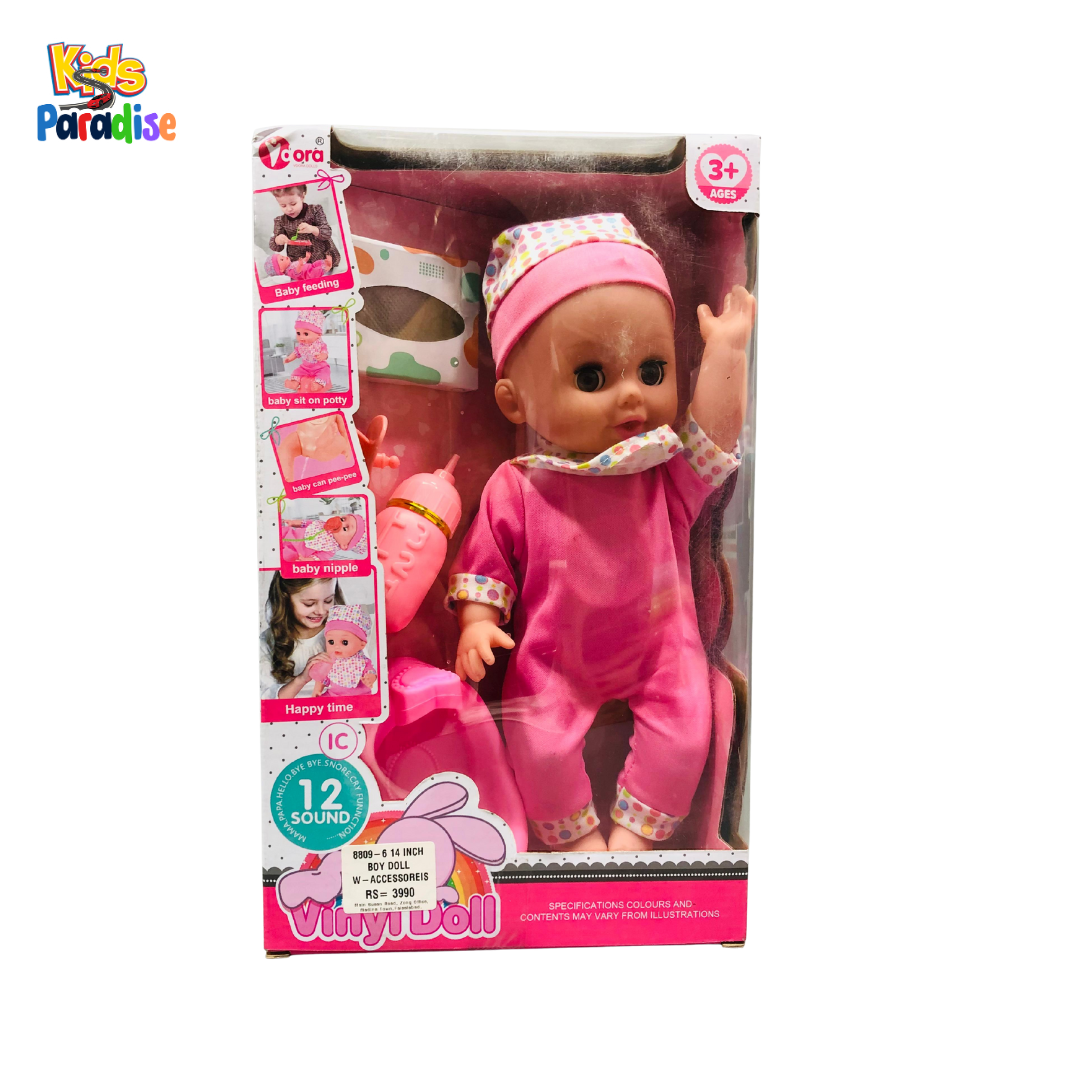 14-inch Baby Doll with Sound – Interactive Realistic Baby Doll for Kids