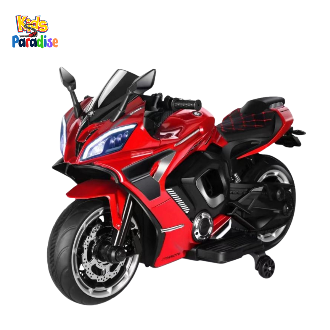 R9 Kids Electric Ride-On Bike – 12V Rechargeable Battery Motorcycle for Toddlers & Kids