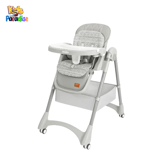 Kidilo KD3-3 Adjustable 3-in-1 Baby Feeding Chair with Recline & Wheels