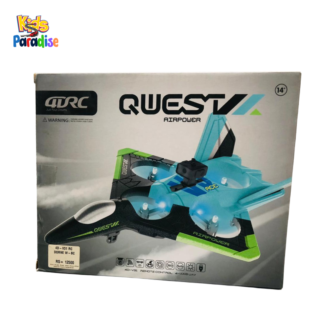 RC Fighter Jet for Kids – Remote Control Airplane Toy with Lightweight Glider Design (Blue)